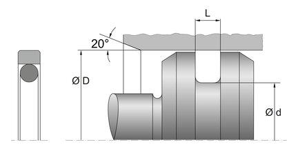 Uszczelniacz tłoka KPOR30 2P 14X9,1X2,2 PT0098 (67077334) - Dichtomatik