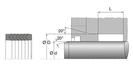 Zestaw uszczelnień hydraulicznych SDS01 46083 45X65X27,5 NN0056 (67000241) - Dichtomatik