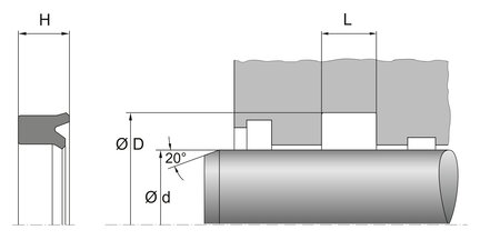 Uszczelniacz tłoczyska SNI24 35X45X8 NB7055 (67188580) - Dichtomatik