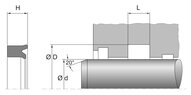 Uszczelniacz tłoczyska SNI24 35X45X8 NB7055 (67188580) - Dichtomatik
