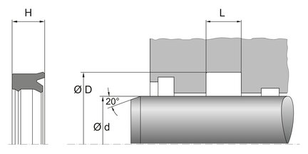 Uszczelniacz tłoczyska SNI39 32X40X7,7 PU9534 (67170893) - Dichtomatik