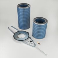 Wkład quick fix 3-zaczepowy, Ultra-Web fr, śr. zewn. 325 mm × dł. 1200 mm, zestaw uziemiony z jarzmem komory brudnego i czystego powietrza - Donaldson