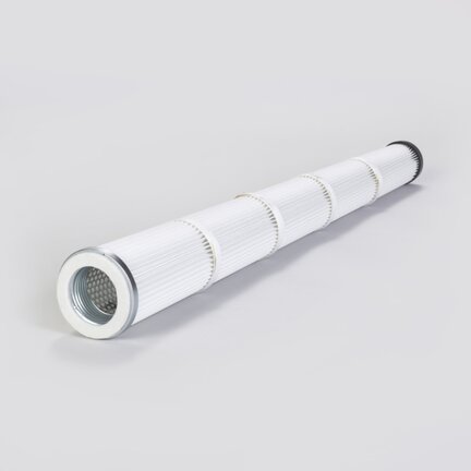 Wkład otwarty/zamknięty poliester, śr. zewn. (120 mm × 80 mm) × dł. 1010 mm, specjalna gwintowana zaślepka, stożek - Donaldson
