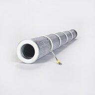 Wkład otwarty/zamknięty z poliestru, antystatyczny śr. zewn. (120 × 80) mm × dł. 1010 mm, specjalna gwintowana zaślepka, stożkowy - Donaldson