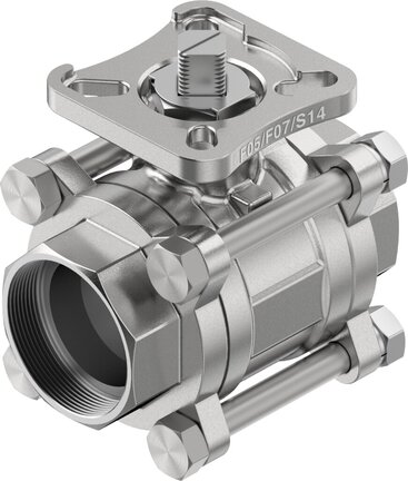 Zawór kulowy VZBE-11/2-WA-63-T-2-F0507-V15V15 (8089044) serii VZBE - Festo