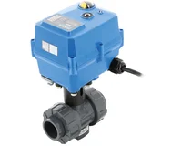 Zawór kulowy z uszczelnieniem EPDM i napędem elektrycznym TCR-N, PVC-U (5100AC010024111), seria C200 PVC - Sectoriel