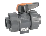 Zawór kulowy PN16 z uszczelnieniem FPM, PVC-U (5101AC010), seria C200 PVC - Sectoriel