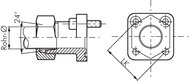 Złącze kołnierzowe prosta, kołnierz do pompy LK 40-M8, G 1/2"