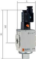 Elektrozawory załączające 3/2 G 1/4" - G 1/2" do stacji FRL, EMC