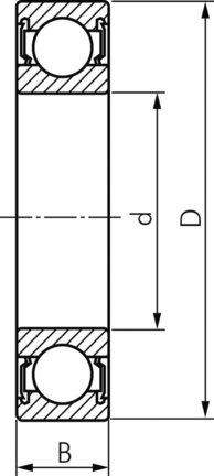 Łożysko baryłkowe, DIN 625, 12x21x5 mm, 2RS uszczelnione (uszczelnienia stykowe)