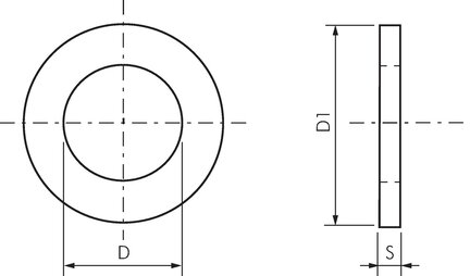 Podkładka dystansowa, DIN 988, 13x19x0,3 mm, stal błyszcząca