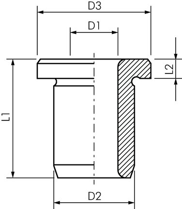 Bundbohrbuchse 9x12mm - DIN 172, beidseitig abgerundet (Form B)