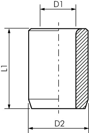 Bohrbuchse 9x12 - DIN 179, einseitig abgerundet (Form A)