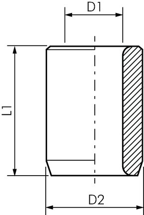 Bohrbuchse 9x12 - DIN 179, beidseitig abgerundet (Form B)