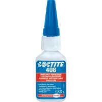 LOCTITE 408 20 g - Niskozapachowy oraz niskowykwitowy klej cyjanoakrylanowy (błyskawiczny), bezbarwny/przezroczysty