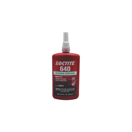 LOCTITE 640 250 ml - Wolno utwardzający się, anaerobowy klej do mocowania metalowych części współosiowych, zielony