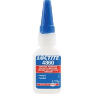 LOCTITE 4860 20 g - Elastyczny klej cyjanoakrylowy (błyskawiczny), bezbarwny/przezroczysty