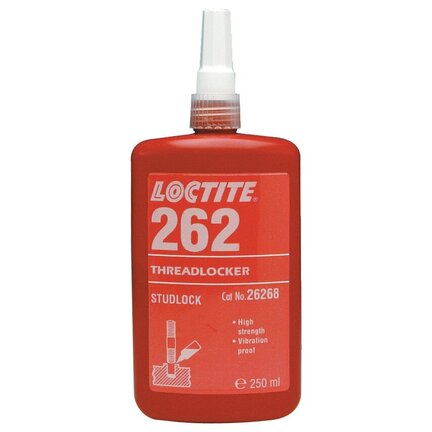 LOCTITE 262 250 ml - Klej anaerobowy do zabezpieczania połączeń gwintowych, średnio/trudno demontowalny, czerwony