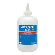 LOCTITE 406 500 g - Klej cyjanoakrylanowy (błyskawiczny) dedykowany do tworzyw sztucznych i gumy, bezbarwny/przezroczysty