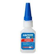 LOCTITE 406 20 g - Klej cyjanoakrylanowy (błyskawiczny) dedykowany do tworzyw sztucznych i gumy, bezbarwny/przezroczysty