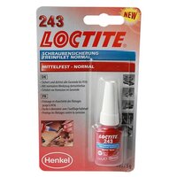 LOCTITE 243 5 ml - Klej anaerobowy do zabezpieczania połączeń gwintowych, średnio demontowalny, niebieski
