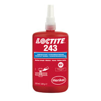 LOCTITE 243 250 ml - Klej anaerobowy do zabezpieczania połączeń gwintowych, średnio demontowalny, niebieski