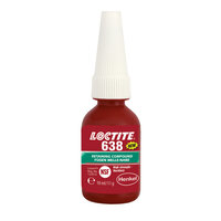 LOCTITE 638 10 ml - Anaerobowy klej do mocowania metalowych części współosiowych, trudno demontowalny, zielony