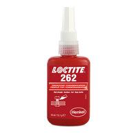 LOCTITE 262 50 ml - Klej anaerobowy do zabezpieczania połączeń gwintowych, średnio/trudno demontowalny, czerwony