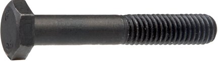 Śruba z łbem szesciokątnym DIN 931, M12x60, stal błyszcząca (czarna) 8.8