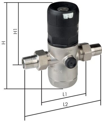 Reduktor cisnienia wody pitnej R 3/4", 1,5 do 7 bar, DVGW