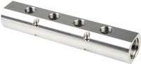 Kolektor gwintowany, 2 x G3/4", 8 x G3/8", 342 mm, stal nierdzewna 1.4301