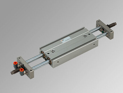 Jednostka liniowa Twin serii S12 śr. 25 mm skok 50 z amortyzatorem hydraulicznym - Metal Work