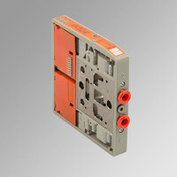 Zawór sterowany elektrycznie CM, 5/2 bistabilny, z przyłączami śr. 6 mm i monostabilnym przesterowaniem ręcznym, napięcie 24 VDC - Metal Work