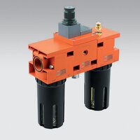 Filtr+reduktor sterowany pilotem+smarownica serii New Deal, złącza 3/4, stopień filtracji 50um, zakres regulacji 0-8 bar, ręczny - Metal Work