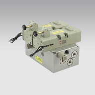 Podwójny zawór ISO 3 5599/1 sterowany elektrycznie serii SAFE AIR. funkcja 5/2 monostabilny, z zewnętrzym zasilaniem pilotów - Metal Work