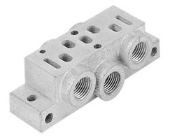 Płyta pod pojedyńczy zawór V44/V45 z przyłączami z boku G1/4, M5 (V70501-BAB) - Norgren