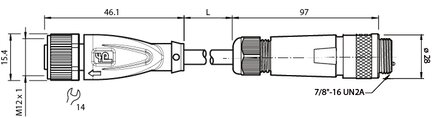 Kabel połączeniowy V31-GM-BK3M-PUR-A-V1-G (314705) - Pepperl + Fuchs