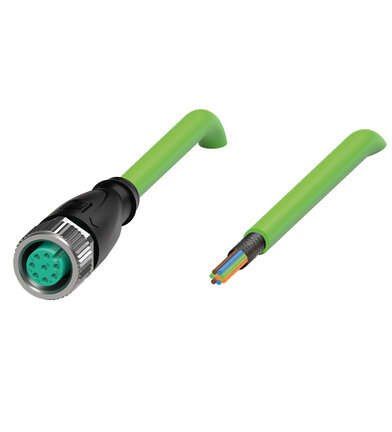 Gniazdo kablowe, ekranowane V19-G-GN1M-PUR-E2S (70168613) - Pepperl + Fuchs