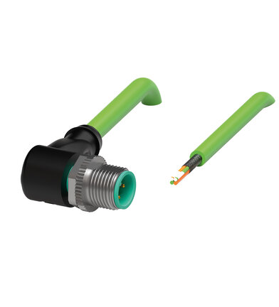 Złącze kablowe, Ethernet V1SD-W-GN10M-PUR-E2S (70164937) - Pepperl + Fuchs