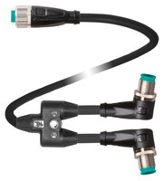 Kabel połączeniowy Y V1S-W-1,5M-PUR-U-T-0,5M-V1-G-Y (70158274) - Pepperl + Fuchs