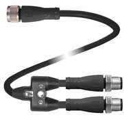 Kabel połączeniowy Y V1S-G-BK0,3M-PUR-U-T-0,3M-V1-G (70128472) - Pepperl + Fuchs