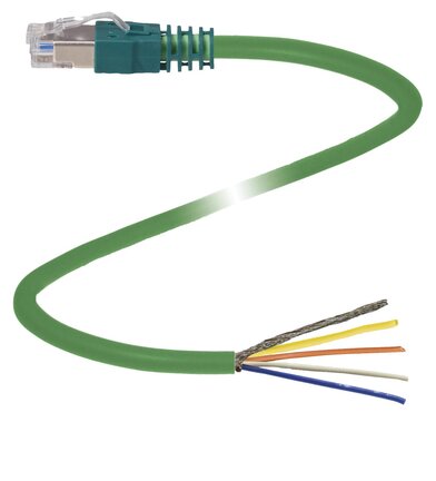 Złącze kablowe, Ethernet V45-G-C5-GN5M-PUR-E1S (70108172) - Pepperl + Fuchs
