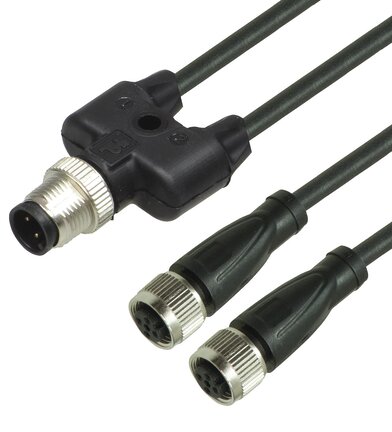 Kabel połączeniowy Y V15-G-BK0,6M-PUR-A-TEE-V15 (309708) - Pepperl + Fuchs