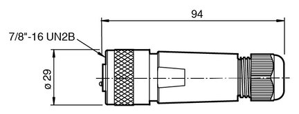 Złącze męskie montowane w terenie V94-G-SI (912904) - Pepperl + Fuchs