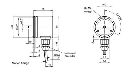 Wielookrętowy enkoder absolutny AVM58W-032K1R0G5-1212 (70168580) - Pepperl + Fuchs