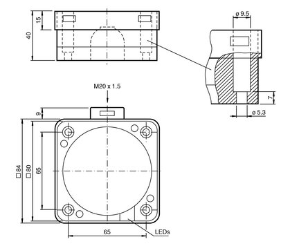 Czujnik indukcyjny NCB50-FP-Z2-P1 (182526) - Pepperl + Fuchs