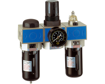 Zespoły filtr + regulator + naolejacz, seria UF+R+L - Sectoriel