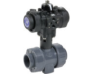 Zawór kulowy PVC/EPDM z siłownikiem pneumatycznym Prisma, seria C200 PVC - Sectoriel