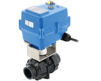Zawory kulowe PVC/EPDM z silnikiem elektrycznym TCR-N, seria CL1 PVC - Sectoriel