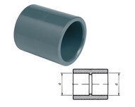 Mufy żeńsko-żeńskie PVC-U, seria MCC - Sectoriel